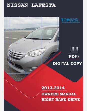 nissan lafesta highway star 2013-2014 owners manual in english